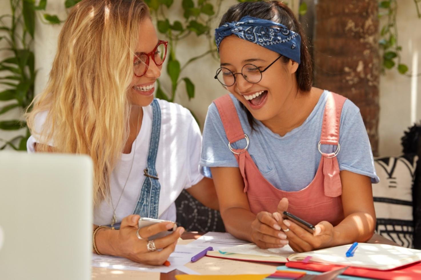 Students analyzing content performance metrics and optimization strategies